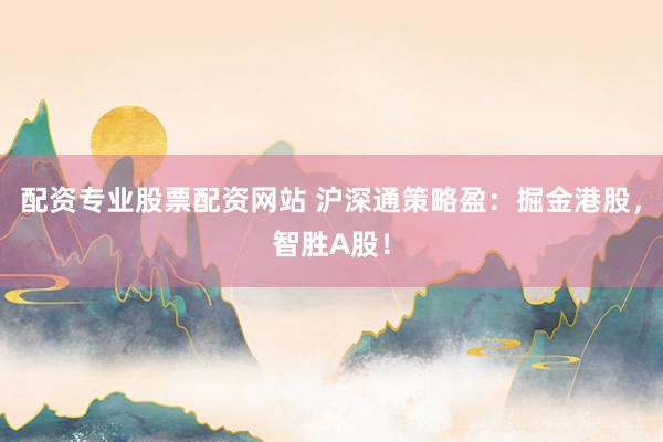 配资专业股票配资网站 沪深通策略盈：掘金港股，智胜A股！