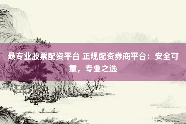 最专业股票配资平台 正规配资券商平台：安全可靠，专业之选