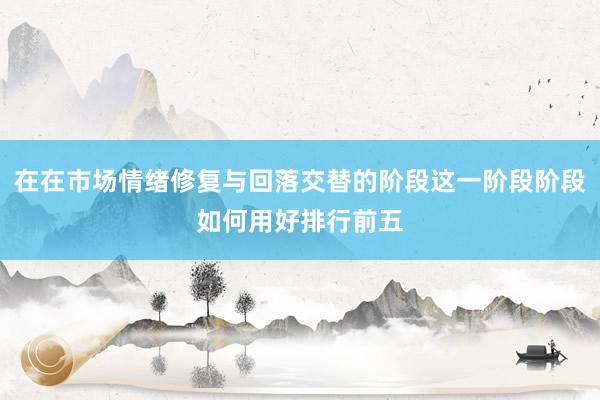 在在市场情绪修复与回落交替的阶段这一阶段阶段如何用好排行前五