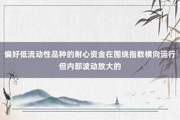 偏好低流动性品种的耐心资金在围绕指数横向运行但内部波动放大的