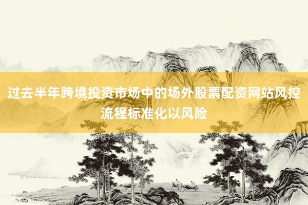 过去半年跨境投资市场中的场外股票配资网站风控流程标准化以风险